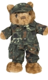Anzug für Teddybär - flecktarn - klein+++EINZELSTÜCK+++